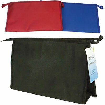 Kosmetiktasche Polyester 30x18x5cm unifarben - sortiert