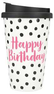 Becher To-Go mit Spruch Happy Birthday Punkte - Depesche