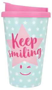 Becher To-Go mit Spruch Keep Smiling - Depesche