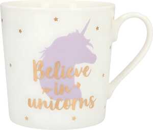 Porzellan Tasse mit Motiv Believe in Unicorns - Depesche