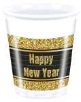 Partybecher Happy NewYear Metallic, 8er