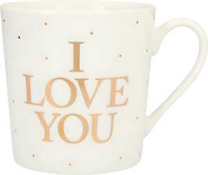 Porzellan Tasse mit Motiv I Love you - Depesche 4010070438869