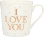 Porzellan Tasse mit Motiv I Love you - Depesche...