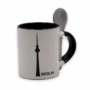 Espresso Tasse Berlin Fernsehturm weiß
