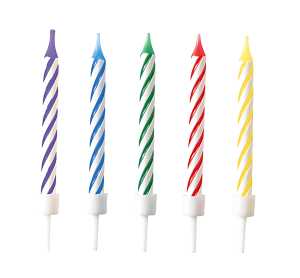Geburtstagskerzen 10er Bright Rainbow