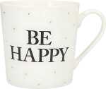 Porzellan Tasse mit Motiv Be Happy - Depesche