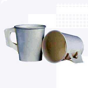 Pappbecher 0,175l mit Henkel weiß 10er