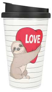 Becher To-Go mit Spruch Love Motiv Faultier - Depesche