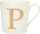 Porzellan Tasse mit Motiv Buchstabe P - Depesche