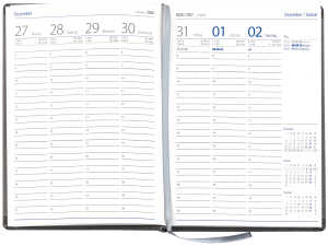 2026 Güss Wochentimer A5 Einband Tucson grau