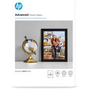 HP Advanced- Fotopapier - A4, hochglänzend, 250 g/qm, 25 Blatt