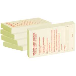 Haftnotizen "Bitte unbedingt beachten" - 55 x 75 mm, 5x 100 Blatt