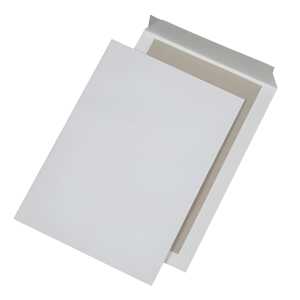 MAILmedia Papprückwandtaschen B4, ohne Fenster, 120 g/qm, weiß, 125St