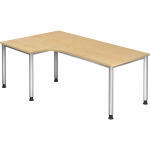 Winkeltisch 4-Fuß-Gestell rund -200 x 68-76 - 120...