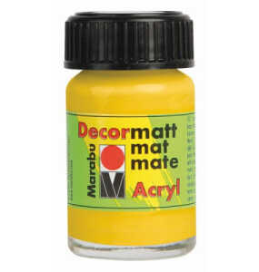 Decormatt Acryl mittelgelb MARABU 1401 39 021 15ml Glas