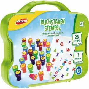 Kinderstempel Buchstaben 26ST JOUSTRA J41807 im Kunststoffkoffer