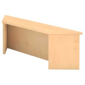 Hammerbacher Thekenaufsatz für Eckwinkel - 113 cm, 1OH, Ahorn