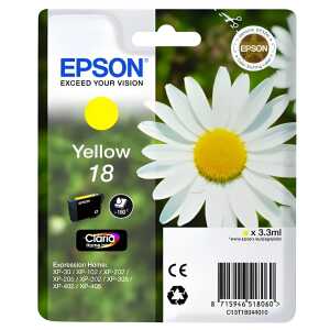 EPSON Original Tintenpatrone gelb (C13T18044012,18,T1804,T18044012)