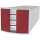 HAN Schubladenbox IMPULS A4/C4 4 geschlossene Schubladen lichtgrau/rot