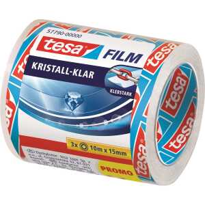 Klebefilm Kristall 15mm 10m TESAFILM 5779000 Sparpack Pg3St