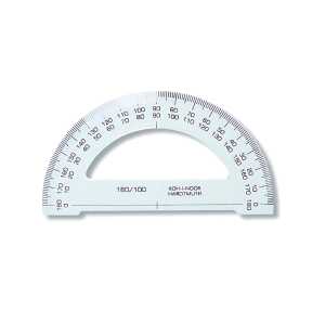 KOH Winkelmesser Plast 180° D = 10 cm Transparent