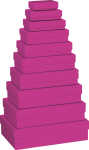 Geschenkkarton uni pink 53 7836 28 10tlg flach