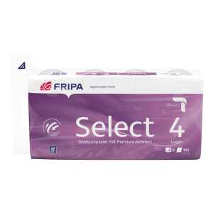 Fripa Toilettenpapier Select 4-lagig hochweiß 160 Bl./Rl. 8 Rl./Pack.