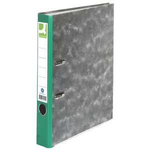 Q-Connect Wolkenmarmor-Ordner - A4, 50 mm, grün