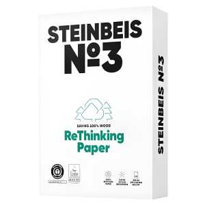 Steinbeis No. 3 - Pure White - Recyclingpapier, A3, 80g, weiß, 500 Bl