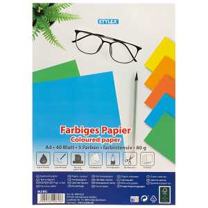 STY Kopierpapier A4 40 Blatt 80 g/qm farbig