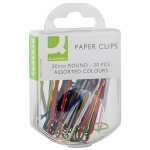 Q-Connect Aktenklammern - 50 mm glatt, farbig sortiert,...