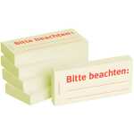 BIZSTIX Haftnotizen "Bitte beachten" - 75 x 35 mm, 5x 100 Blatt