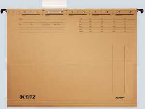 Hängetasche ALPHA seitlich mit Fröschen Natronkarton naturbraun