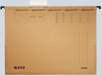 LEITZ 1916 Hängetasche ALPHA - seitlich mit Fröschen Natronkarton naturbraun