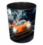 Motiv-Poster Papierkörbe 13L Rennauto, 24,5x30cm
