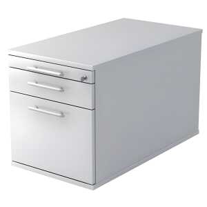 Rollcontainer - 42,8 x 51,2 x 80 cm, 1 Schub, Relinggriff, Weiß