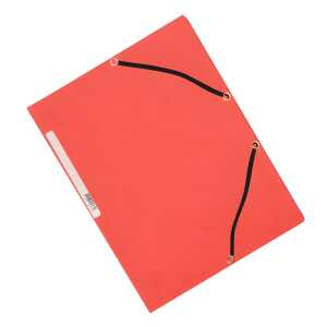 Q-Connect Eckspanner - Karton A4 mit Gummizug rot