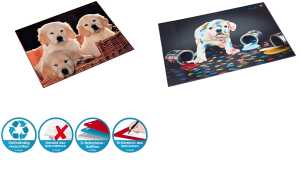 Motiv-Poster Schreibunterlage Bunter Hund, 40x53cm