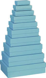 Geschenkkarton uni türkis 2553 6449 49 10tlg Flach