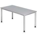 Schreibtisch 4-Fuß-Gestell rund - 160 x 68-76 x 80...