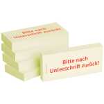 Haftnotizen "Bitte nach Unterschrift zurück" - 75 x 35 mm, 5x100 Blatt