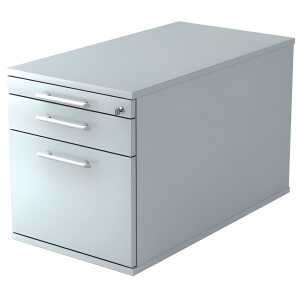 Rollcontainer - 42,8 x 51,2 x 80 cm, 1 Schub, Relinggriff, Grau