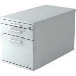 Rollcontainer - 42,8 x 51,2 x 80 cm, 1 Schub, Relinggriff, Grau