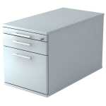 Rollcontainer - 42,8 x 51,2 x 80 cm, 1 Schub, Relinggriff, Grau