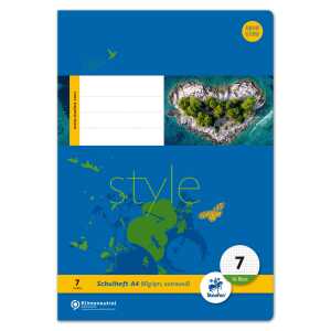 Staufen Schulheft A4 16Bl 80g Lin47 Style 7mm kariert