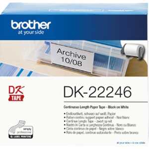 Thermoetikette 103mmx30,48m weiß BROTHER DK22246 endlos