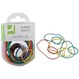 Q-Connect Gummiringe - 15 g, farbig sortiert