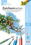 Zeichenkarton A4 25BL 200g ws FOLIA 860025 Zeichenpapier