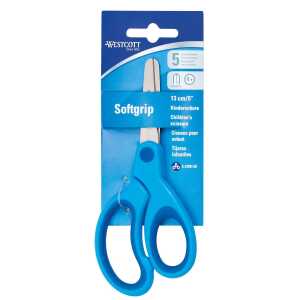 Bastelschere 13cm rund blau WESTCOTT E-2158100 Softgrip