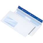Briefumschlag DL, haftkebend, weiß, Offset 100g, 500 Stück mit Fenster